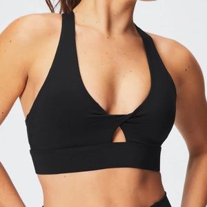 Fabletics Black  Oasis Twist Medium Impact Sports Bra Small